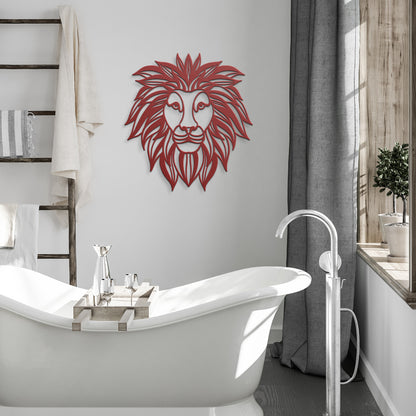 Lion Face Metal Wall Art