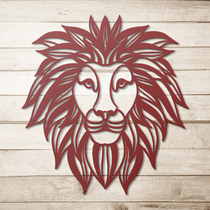 Lion Face Metal Wall Art