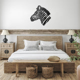Zebra Head Metal Wall Art