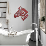 Zebra Head Metal Wall Art