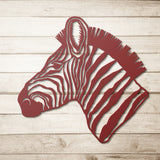 Zebra Head Metal Wall Art