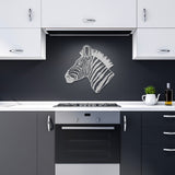 Zebra Head Metal Wall Art