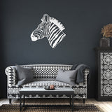 Zebra Head Metal Wall Art