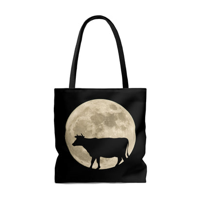 Cow Moon - Tote Bag, Gift for Cow Lover or Collector, Full Moon