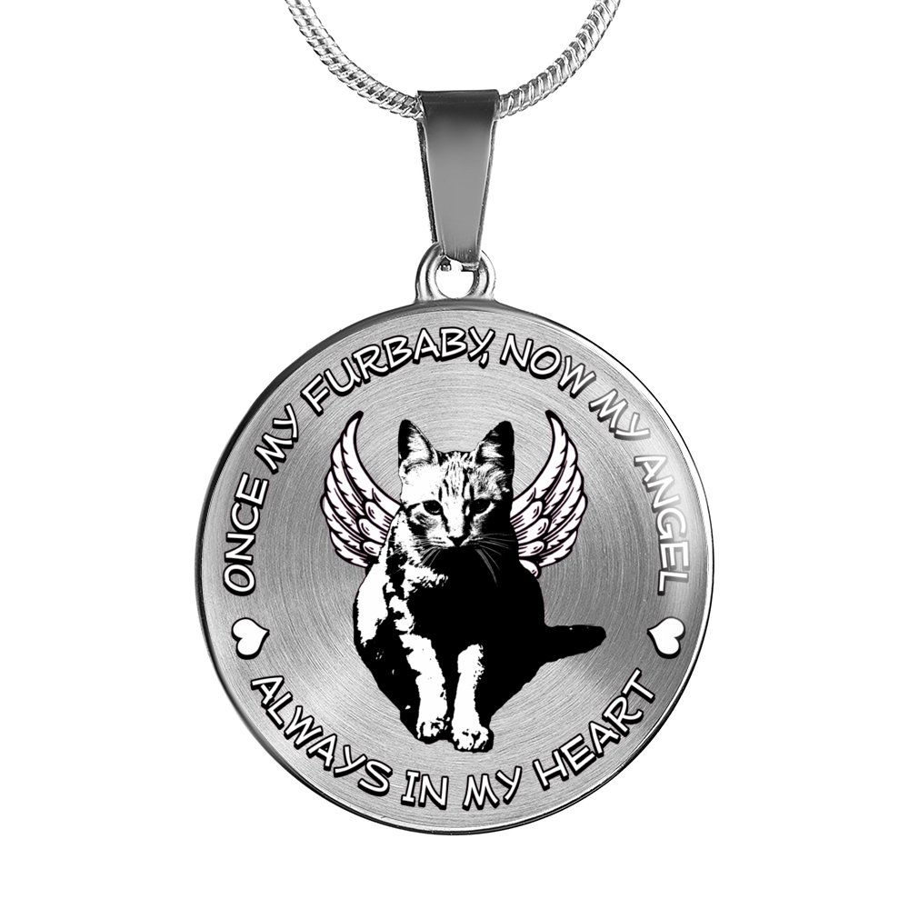 Always In My Heart - Cat Memorial Pendant Necklace or Bangle Bracelet
