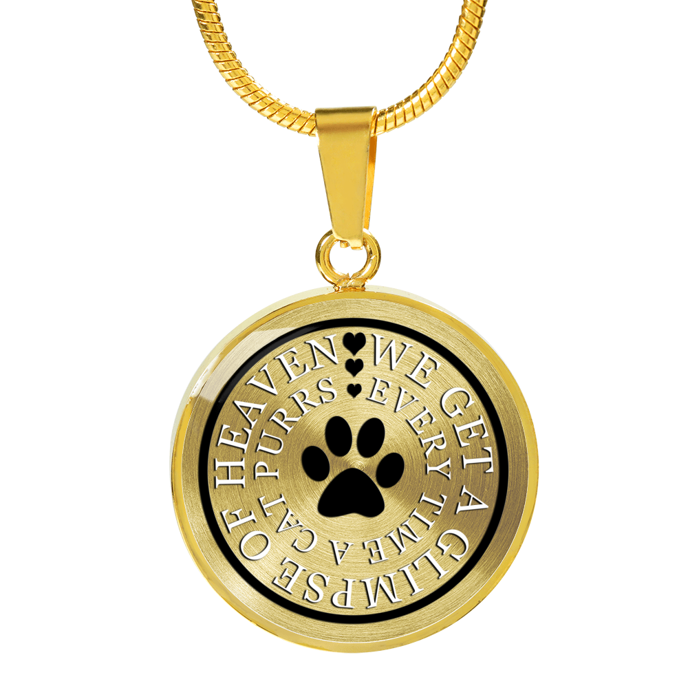 We Get a Glimpse of Heaven Every Time a Cat Purrs - Pendant or Bangle Bracelet
