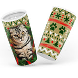 Scottish Fold Cat Christmas Travel Mug
