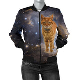 Galaxy Cat Womens Bomber Jacket