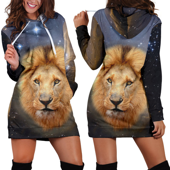 Galaxy Lion Hoodie Dress