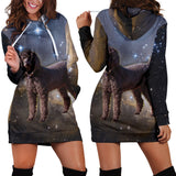 Galaxy Poodle Hoodie Dress