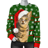 Santa Tabby Women's Christmas Sweater