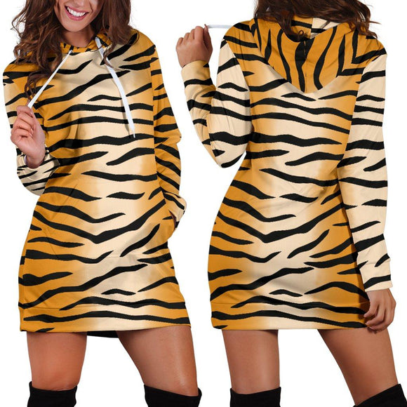 Tiger Stripes Hoodie Dress