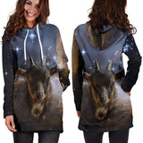 Galaxy Goat Hoodie Dress