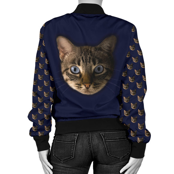 Tabby Face Women's Bomber Jacket