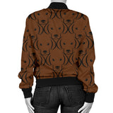 Chocolate Lab Womens Bomber Jacket