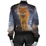 Galaxy Cat Womens Bomber Jacket