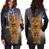 Galaxy Cat Hoodie Dress