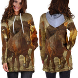 Stampeding Horses Hoodie Dress