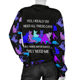 They Need Me - Blue Cats Womens Sweater