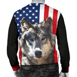 Wolf Face Flag Mens Sweater