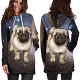 Galaxy Pug Hoodie Dress