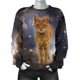 Galaxy Cat Womens Sweater