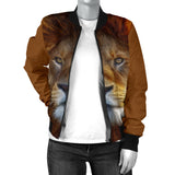 Lion Face Womens Bomber Jacket