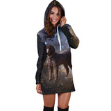 Galaxy Poodle Hoodie Dress