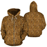 Leopard Print - Zip Up Hoodie