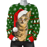 Santa Tabby Women's Christmas Sweater