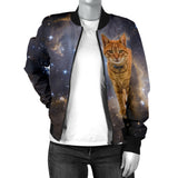 Galaxy Cat Womens Bomber Jacket