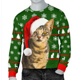 Santa Tabby Mens Christmas Sweater