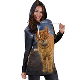 Galaxy Cat Hoodie Dress