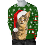 Santa Tabby Mens Christmas Sweater