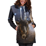 Galaxy Goat Hoodie Dress