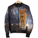 Galaxy Cat Womens Bomber Jacket