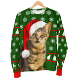 Santa Tabby Mens Christmas Sweater