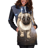 Galaxy Pug Hoodie Dress