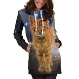 Galaxy Cat Hoodie Dress