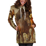 Stampeding Horses Hoodie Dress