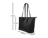 Watercolor Tiger Face Leather Tote Bag